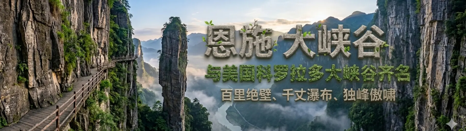 恩施大峡谷旅游攻略 - 一柱香、绝壁栈道、云龙地缝,地球最美伤疤